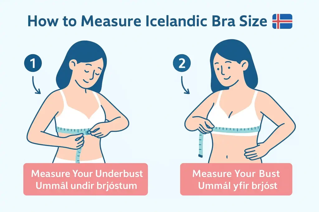 Step by Step Guide – Measuring for Icelandic Bra Size with Tape Measure